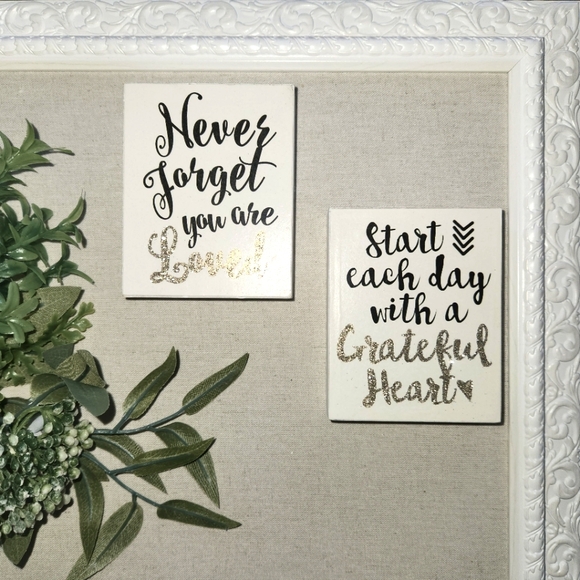 Decor - 2 signs bundle set of word encouragement love & gratitude - Picture 3 of 9